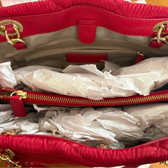 NWT Talbots deep red quilted purse/ bag - Picture 5 of 5